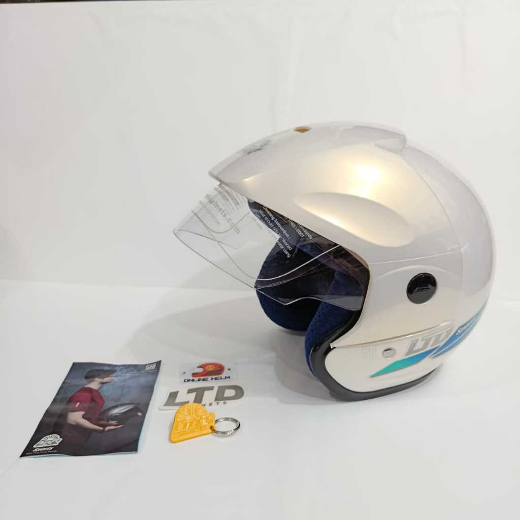 HELM LTD SPORTS 100% ORIGINAL warna putih mutiara