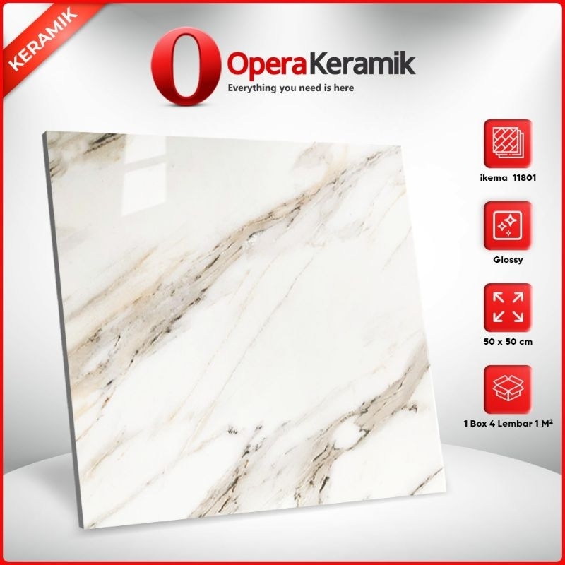 Keramik Lantai Motif Marmer 50x50 Ikema 11801