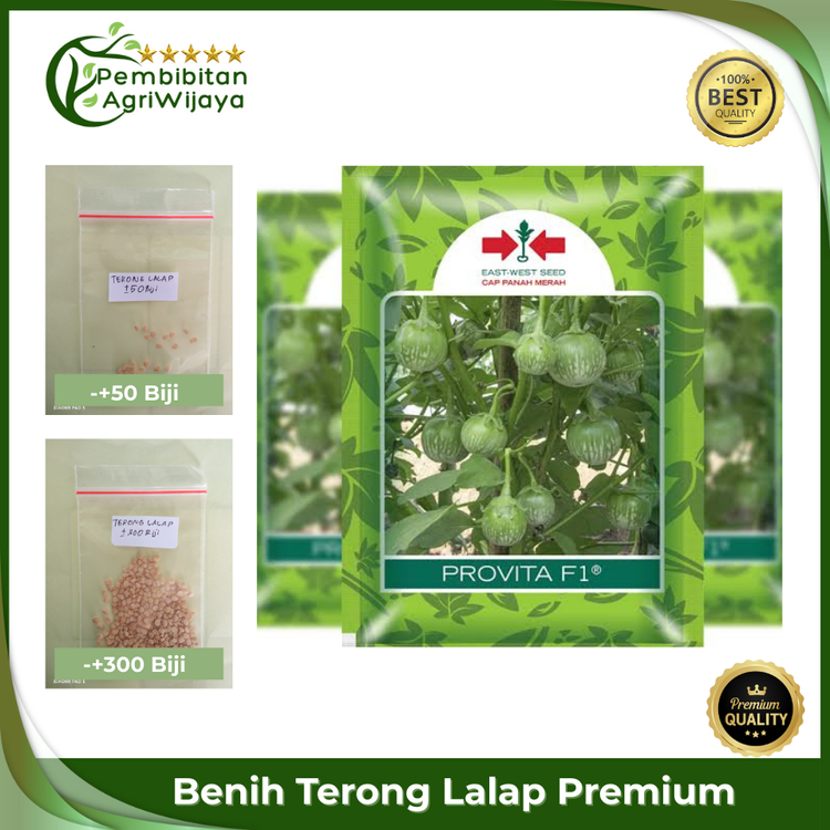 Benih Terong Lalap Provita F1 Cap Panah Merah 100% Original Kemasan Ekonomis Besar & Kecil  Tahan Ha