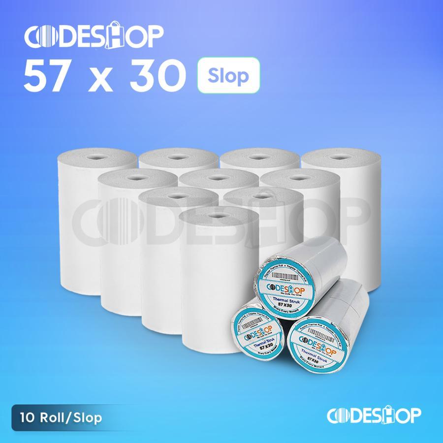 

(1 SLOP) Kertas Kasir Thermal 57 x 30 57x30 Merk Codeshop