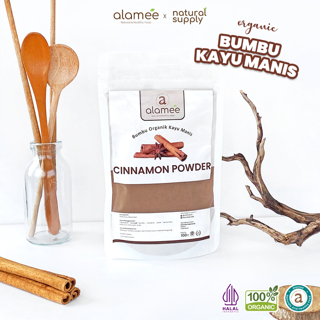 

ALAMEE Kayu Manis Bubuk Cinnamon Powder kayumanis Murni Asli Tanpa Campuran Bumbu Organik 100g
