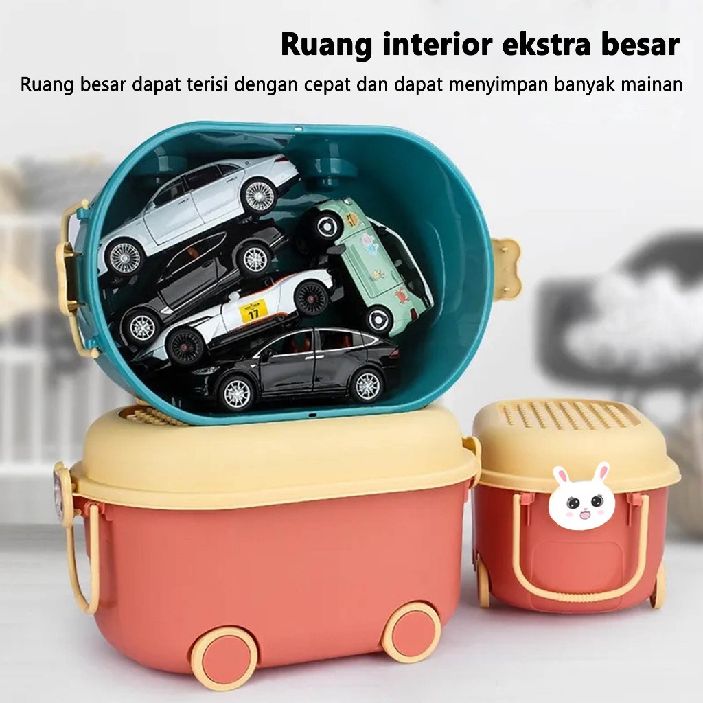 Container Box Plastik Kotak Penyimpanan Mainan Anak Storage Box Anak Dengan Roda Kotak Penyimpanan
