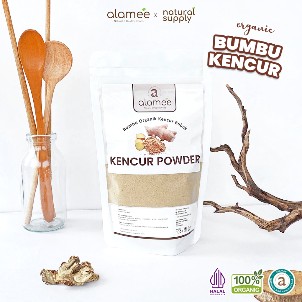 

ALAMEE Kencur Bubuk Bumbu Dapur Organik Murni Asli Tanpa Campuran Powder Spice 100gr