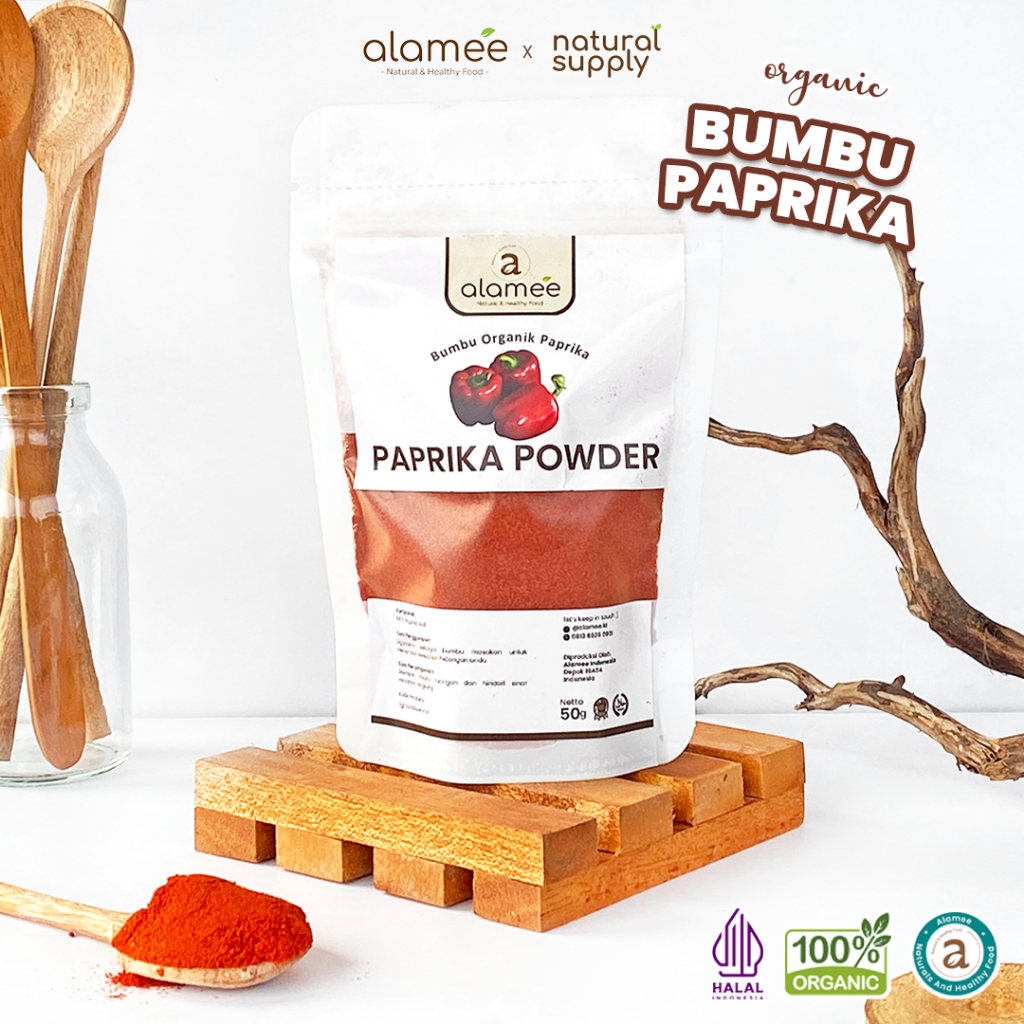 

ALAMEE Paprika Bubuk Powder Ground Bumbu Dapur Instan Organik Murni Asli Tanpa Campuran 50g
