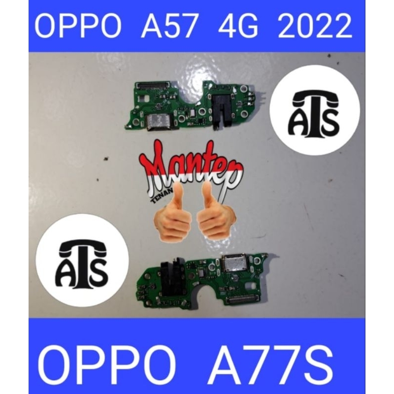 Papan Cas ORI+MIC Tipe Hp Oppo A57 4G 2022 Baru Oppo A77S Flexibel Connector Charger Konvektor Konek
