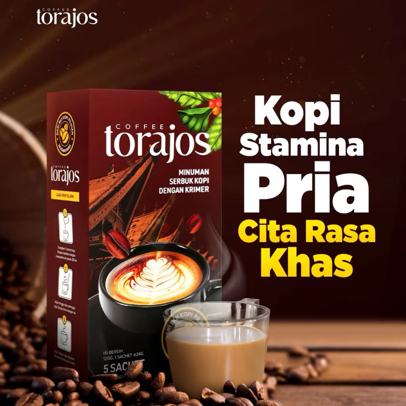 

Kopi TORAJOS Kopi stamina pria 1box isi 5 sachet original