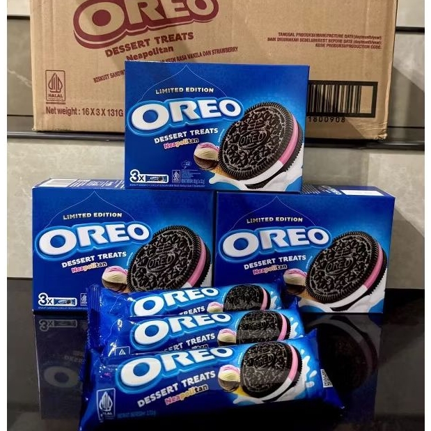 

OREO DESSERT TREATS NEAPOLITAN ISI 3X131 GR (EXP DESEMBER 2025)