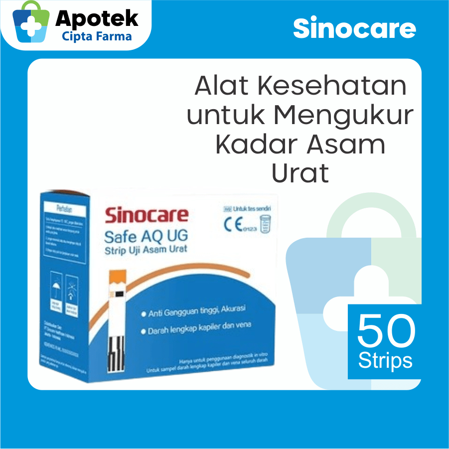 Sinocare Asam Urat Strip Asam Urat Sinocare Alat Cek Asam Urat Tes Asam Urat