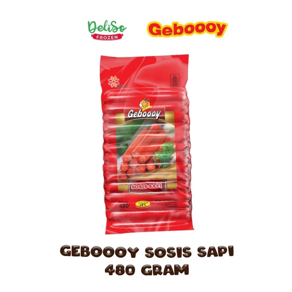 

Geboooy Sosis Sapi 480 Gram - Sosis Sapi Merah