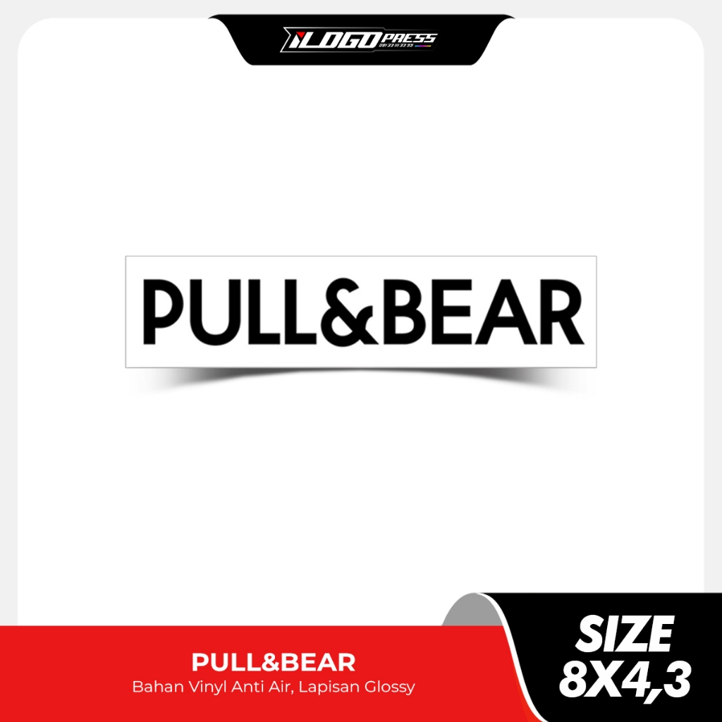 

FULL & BEAR - Stiker Distro Clothing Brand Bahan Vinyl Premium Anti Air Glossy