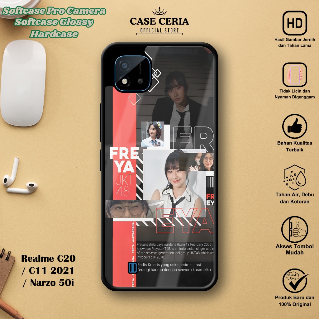 Case For Realme C20 / C11 2021 / Narzo 50i - Casing HP JKT48 Oshi – Softcase Pro Camera - Hardcase