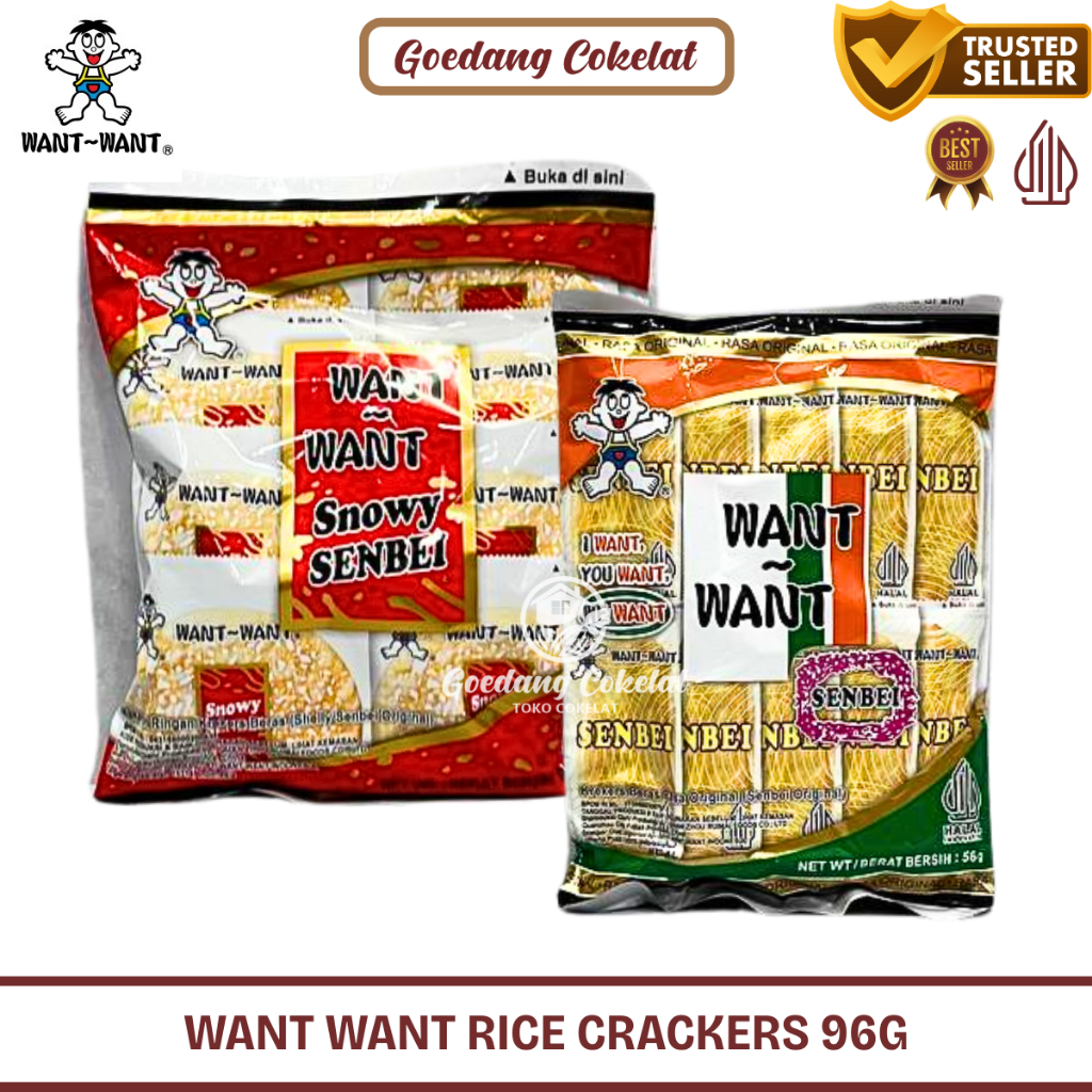 

Want Want Shelly Snowy Senbei Rice Crackers Snack Ringan Kerupuk Beras 96g
