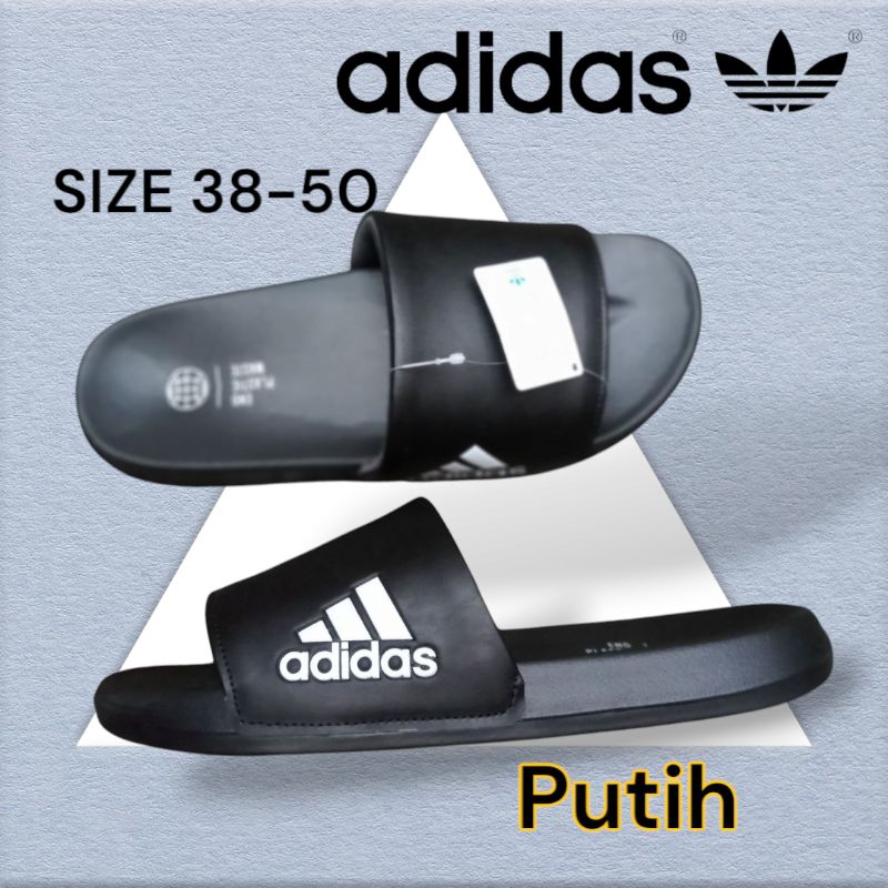sandal pria adidas slide size 38-50 sandal flip flop adidas / sandal pria slop adidas / sandal  jumb