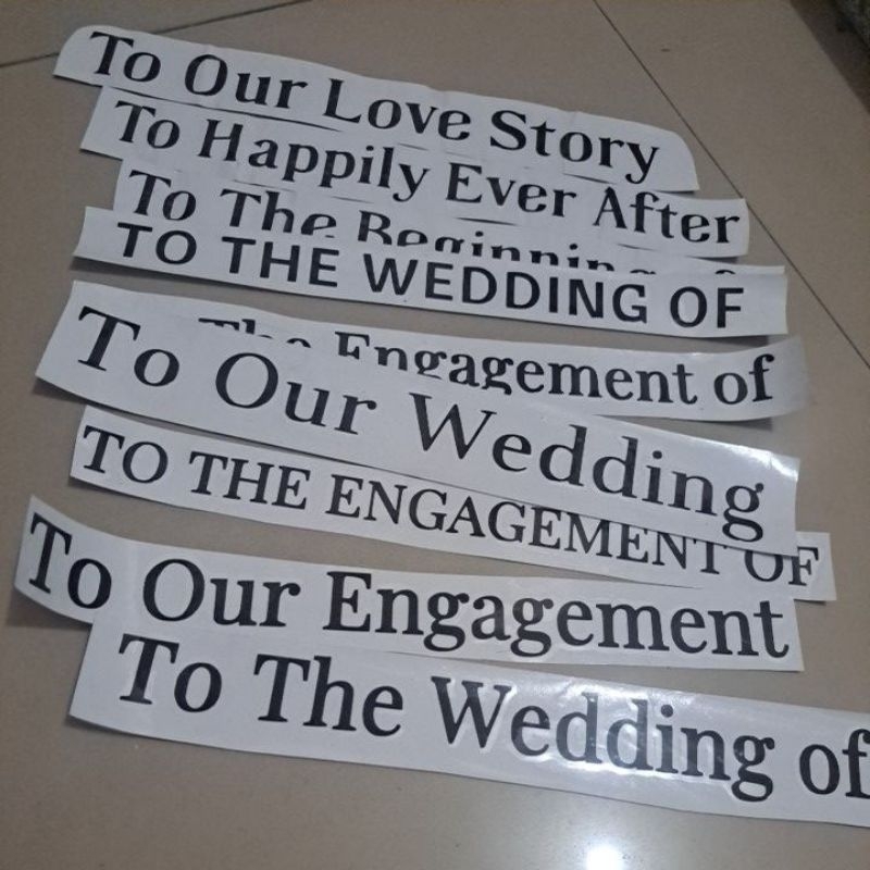 

Cutting Sticker Tulisan Wedding/Engagement