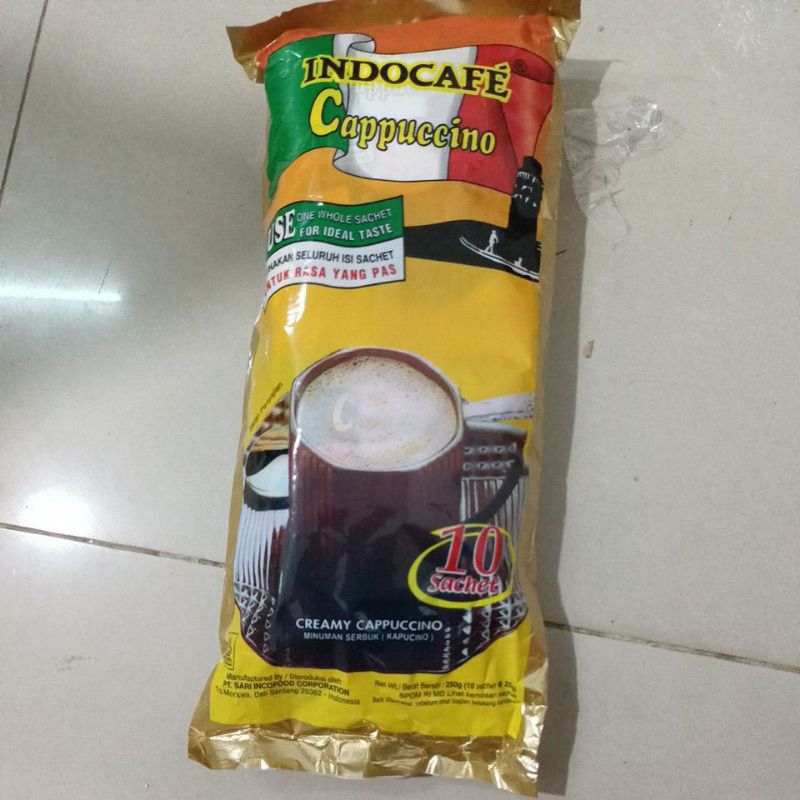 

indocafe capucinno minuman serbuk cappucino (1 renceng 10 sachet) sembako