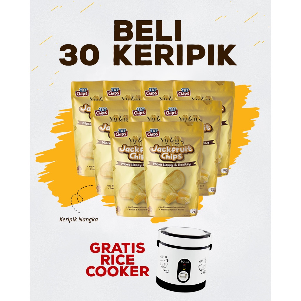 

Promo Paket Bundling 30 Keripik Nangka Gratis Rice Cooker