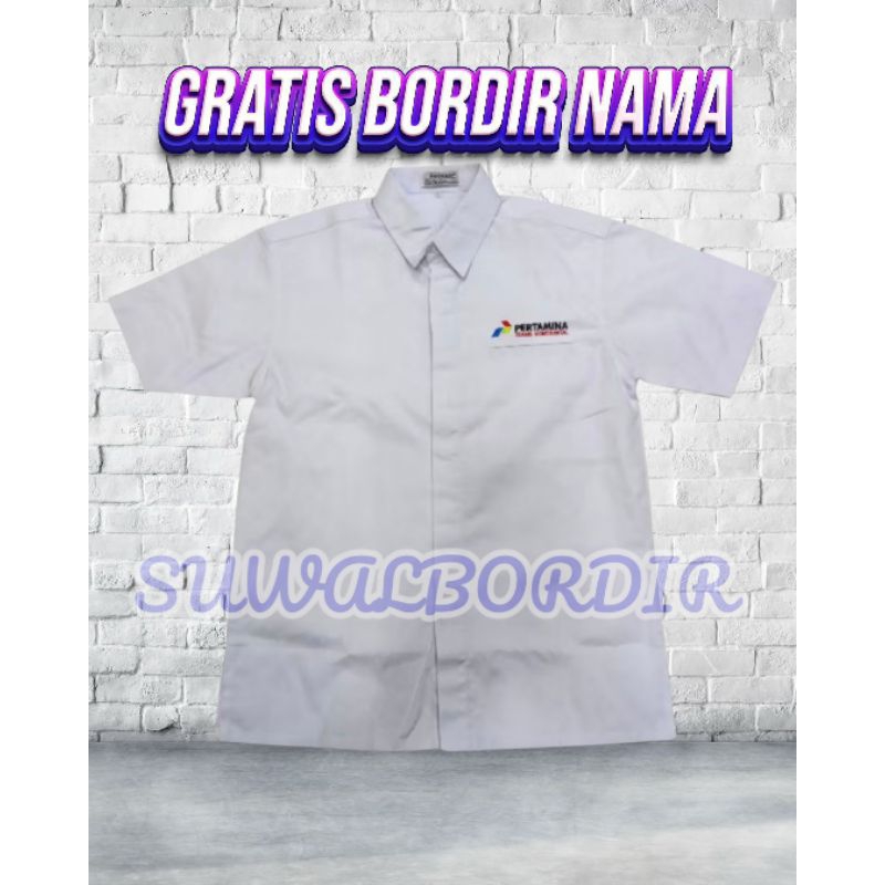 KEMEJA PERTAMINA LENGAN PENDEK TERBARU SERAGAM PDH PERTAMINA ATASAN BAJU PERTAMINA KEMEJA PERTAMINA 