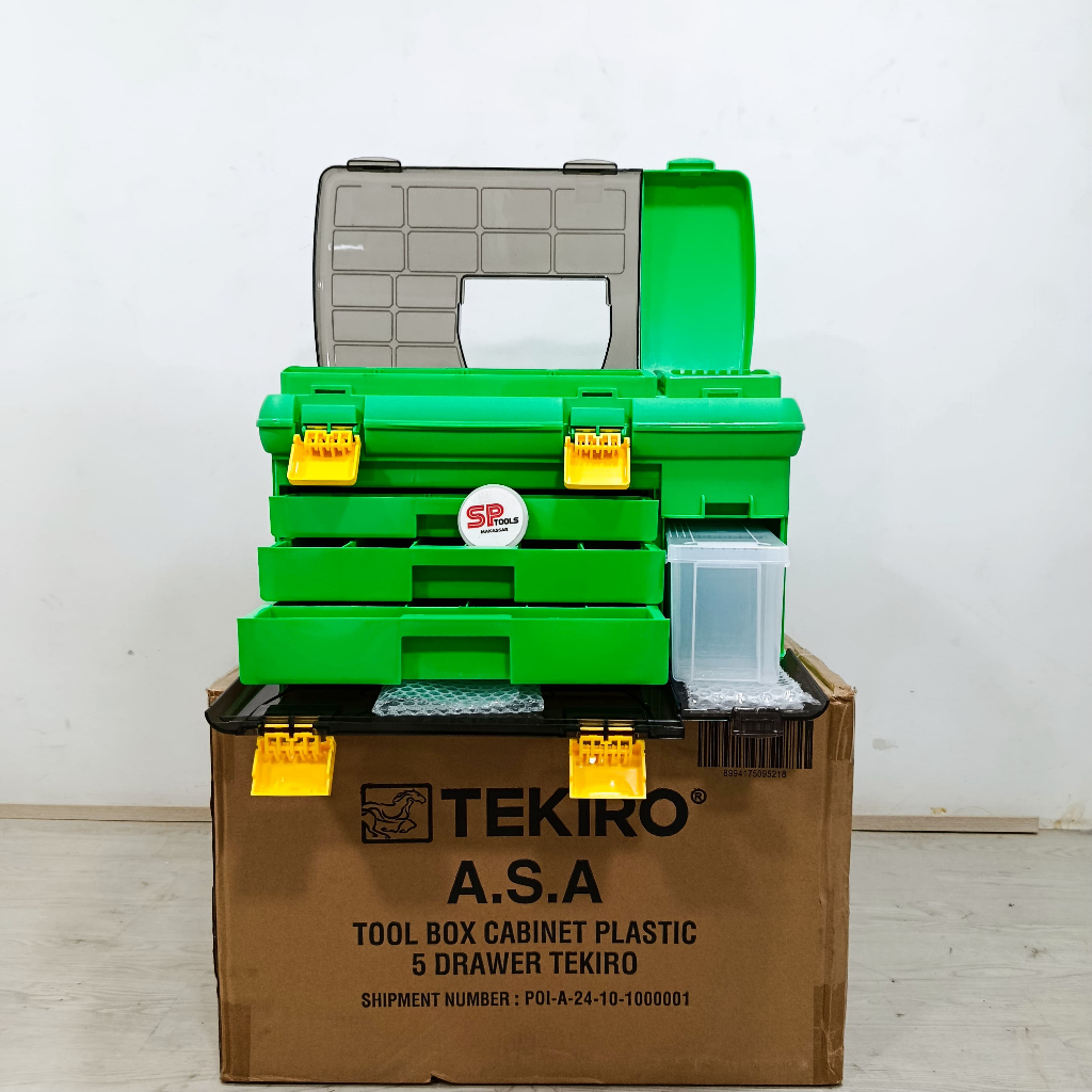 TOOLBOX / TOOL BOX / KOTAK PERKAKAS CABINET PLASTIK PVC 5 LACI DRAWER TEKIRO ST-TB2413