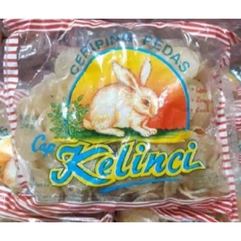 

Kerupuk ceriping pedas cap kelinci || kerupuk singkong pedas