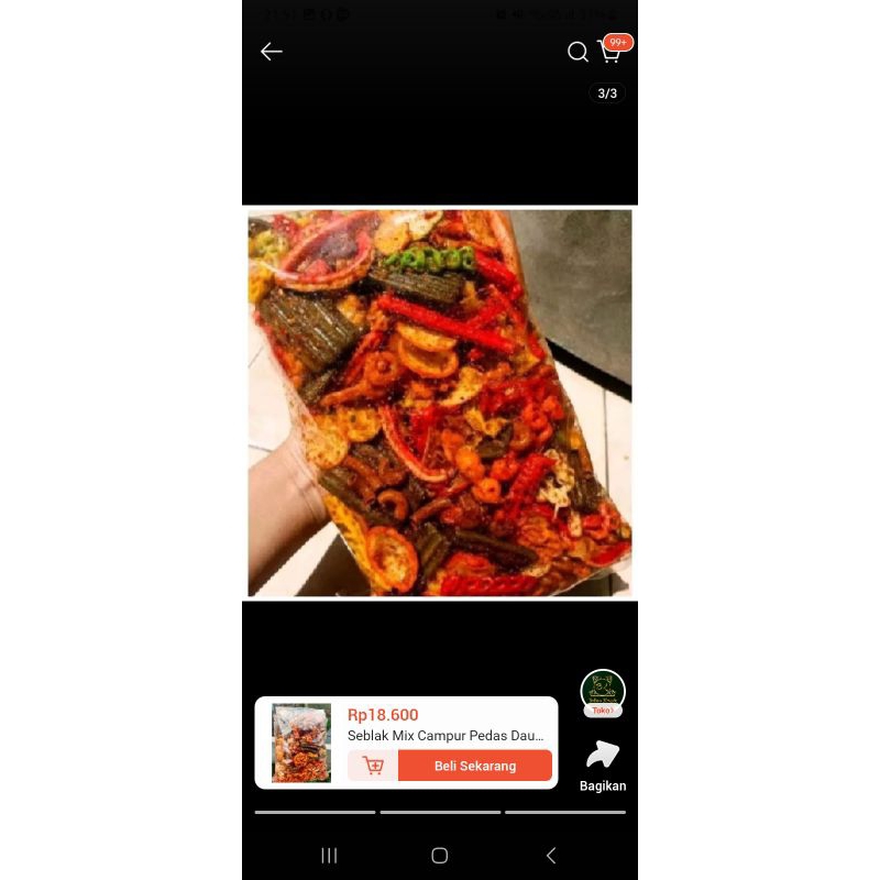

krupuk seblak mix campur rasa pedas daun jeruk 250gram