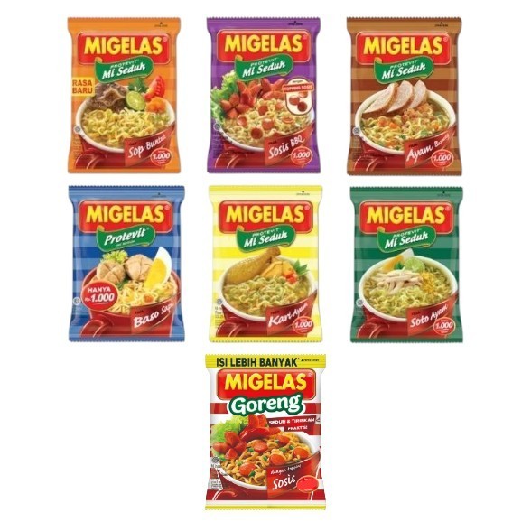 

MIGELAS MIE INSTAN SEDUH / GORENG AYAM BAWANG | KARI AYAM | SOTO AYAM | BASO SAPI | SOP BUNTUT | SOSIS BBQ | GORENG SOSIS |
