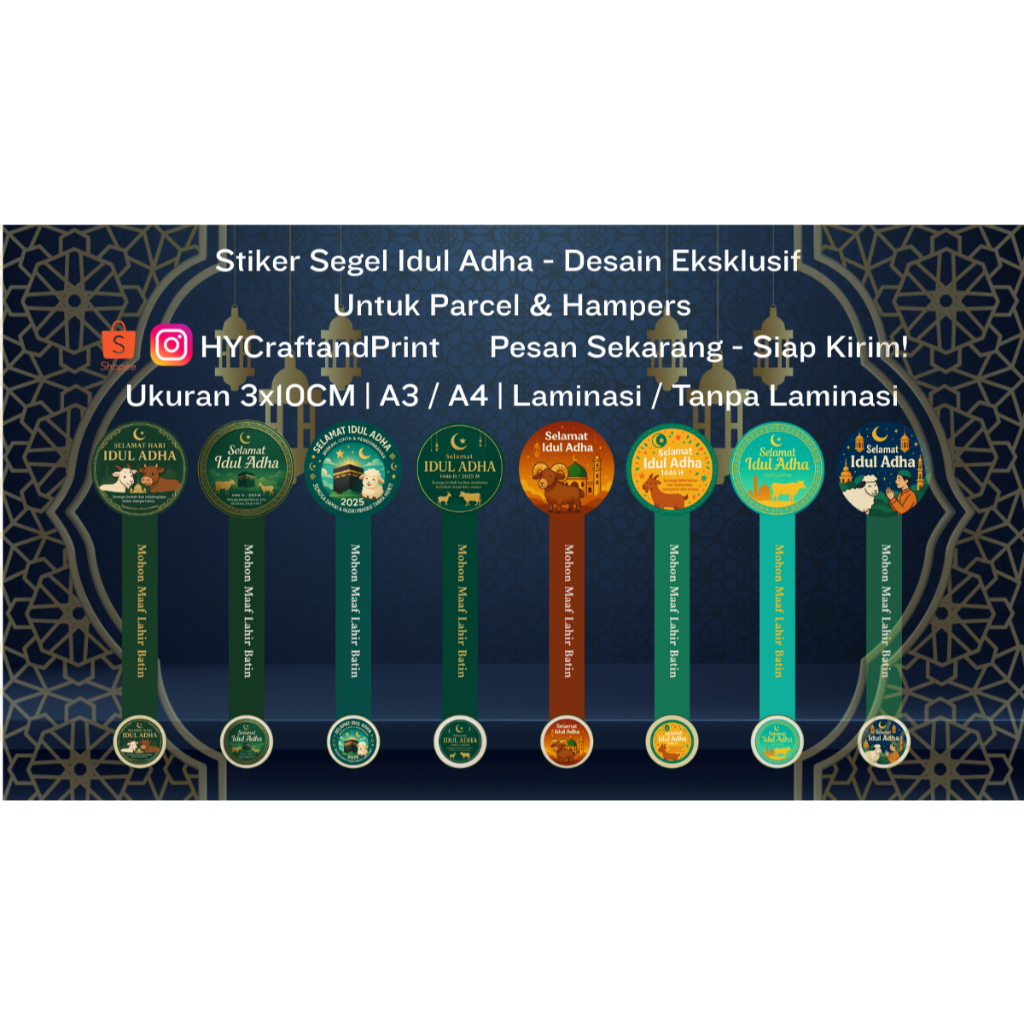 

Stiker Segel Idul Adha – Desain Eksklusif untuk Parcel & Hampers