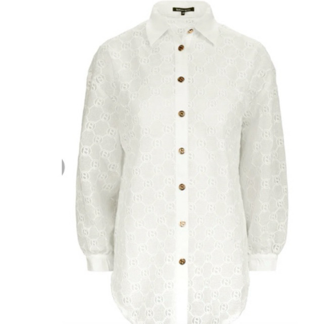 BUTTONSCARVES MONOGRAM LACE SHIRT