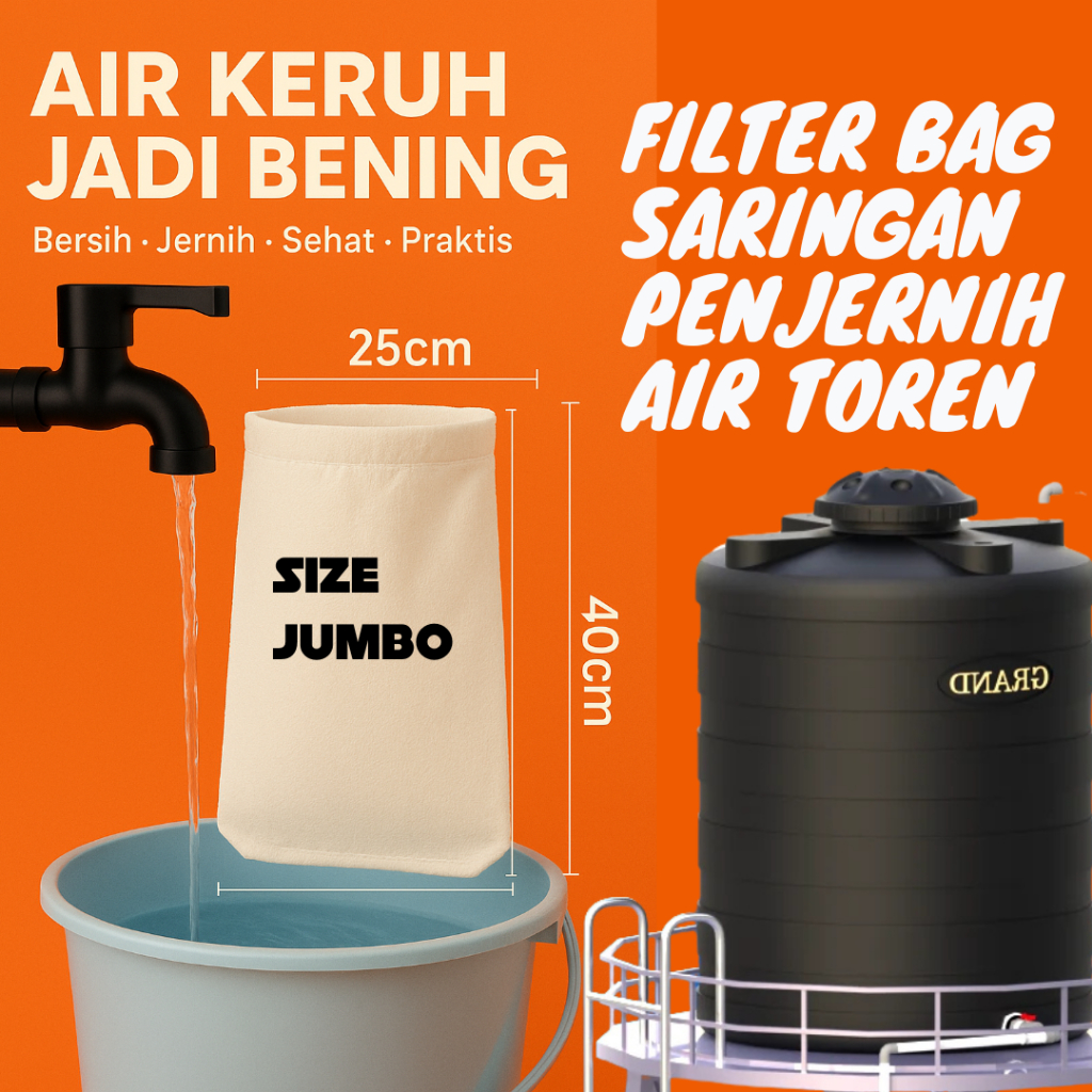 Saringan Air Toren Filter Air Keran Penjernih Air Keruh Saringan Penjernih Air Sumur Yang Kuning