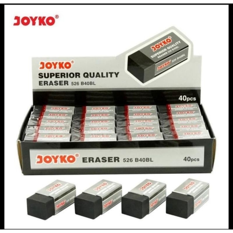 

Penghapus Eraser Joyko Hitam Kecil 526 B40BL (40 Pcs)