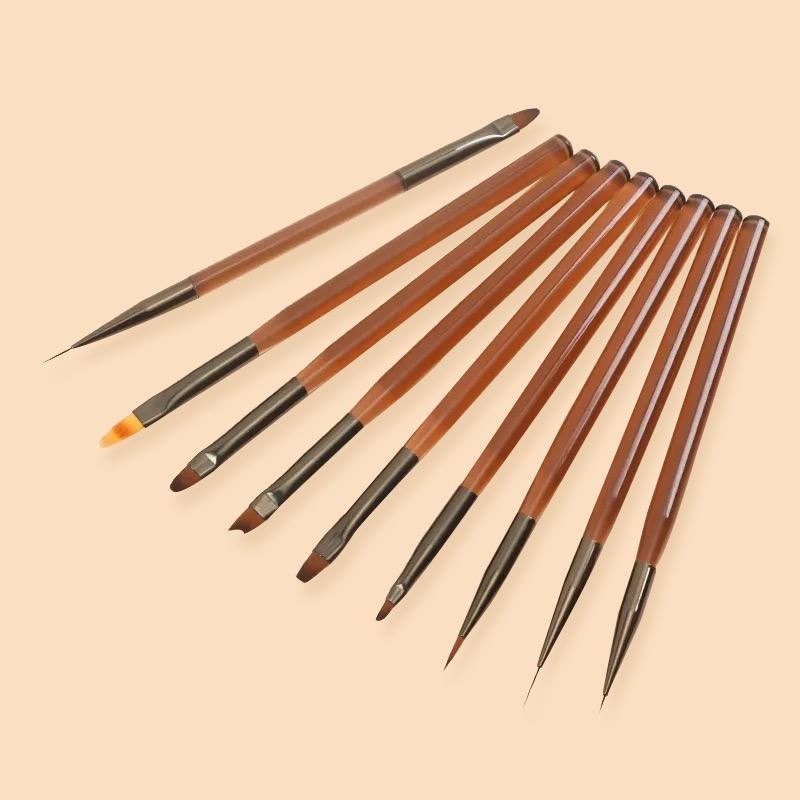 

Nail Art Premium Jepanese 9Pcs Kuas Rias Kuku 1 Set Nail Art Brush Premium Bisa Cod