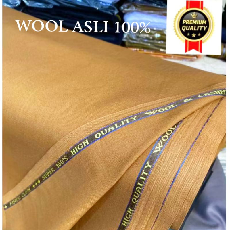 wool asli pure wool 100% kain Pemda khaki,setelan dinas PNS ASN exlusiv