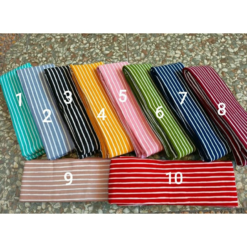 kain batik cap garutan motif garis warna warni bahan katun