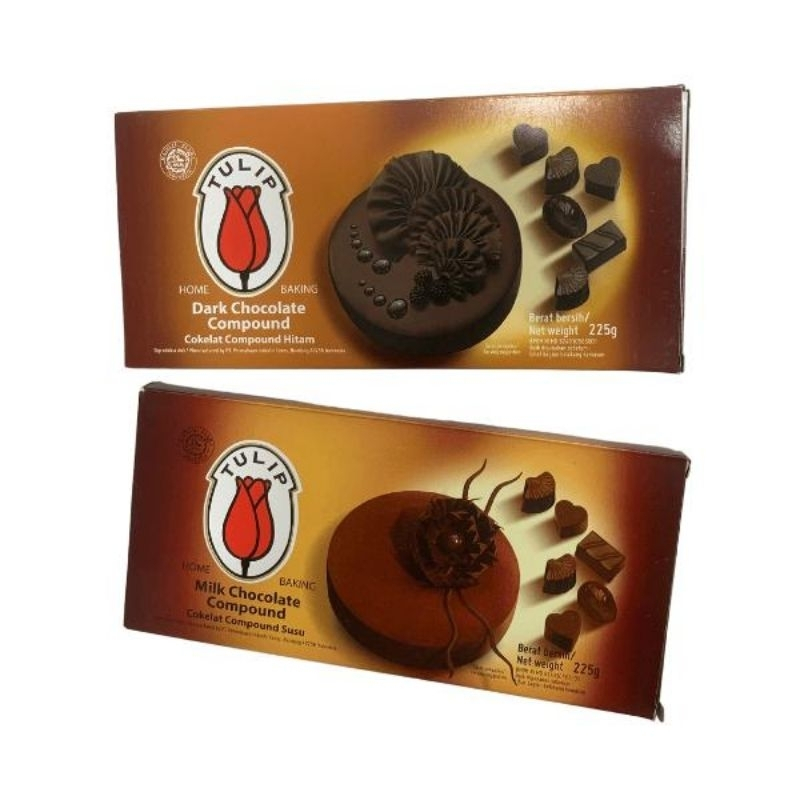 

Tulip chocolate compound dark / milk 225 gram