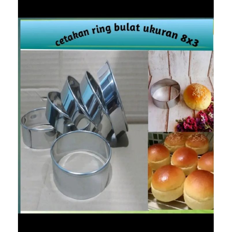 

CETAKAN BURGER / cetakan roti / ring cutter roti bulat 5x3cm ,1pcs