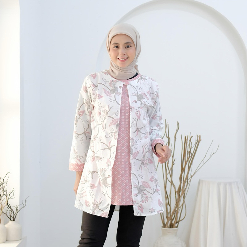 New Tunik Batik Bolero Lengan Panjang Atasan Batik Wanita Bolero Terbaru