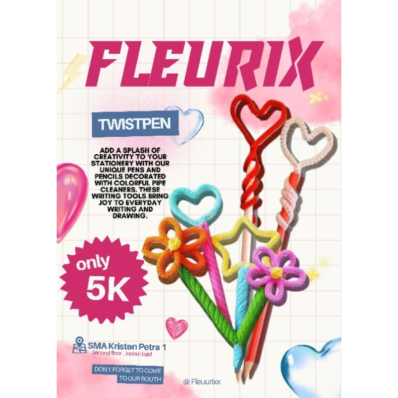 

twistpen / pen / pencil / pulpen / pensil / pipe cleaner / fun pen/ cute pen / unique pen