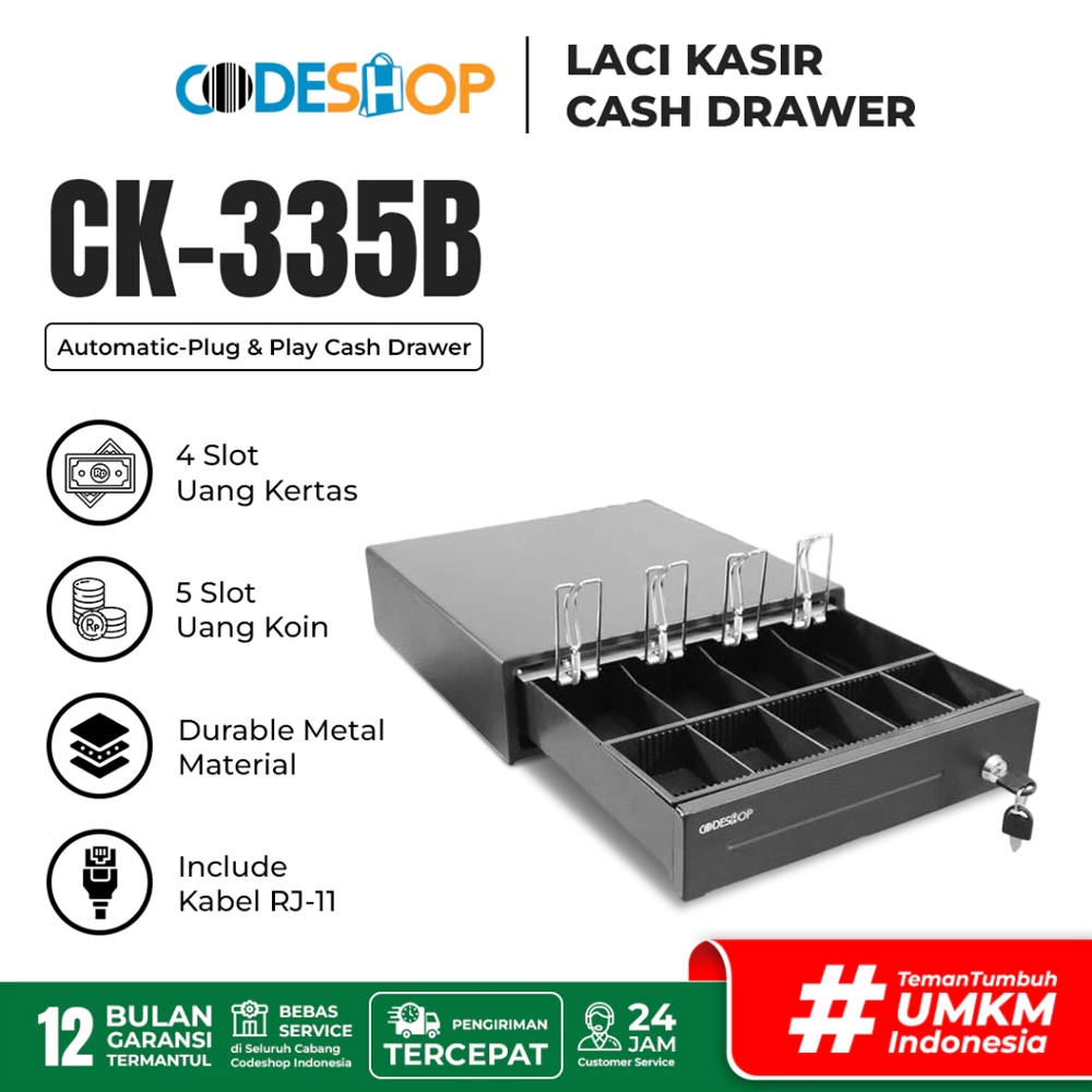 

CASH DRAWER CODESHOP CK-335B | CK335B | CK 335 B Laci Uang Kasir