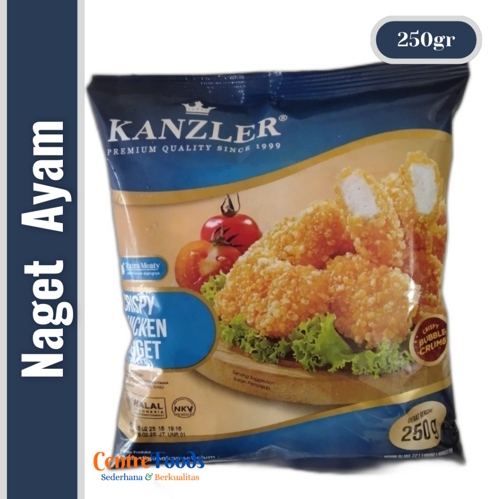 

Naget Ayam - Crispy Chicken Nugget Kanzler | 250gr [ Harga Per BKS ]
