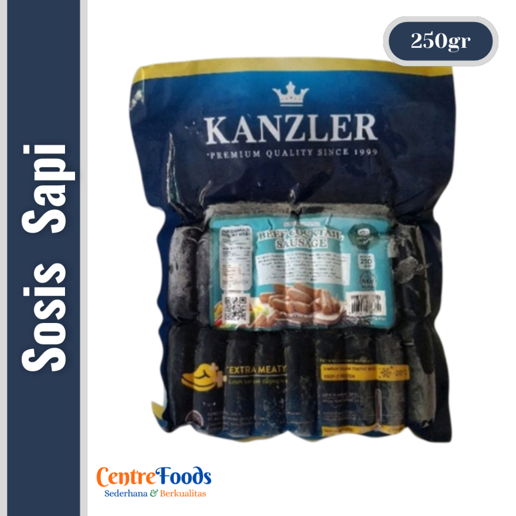 

Sosis Sapi - Beef Cocktail Sausage Kanzler | 250gr [ Harga Per BKS ]