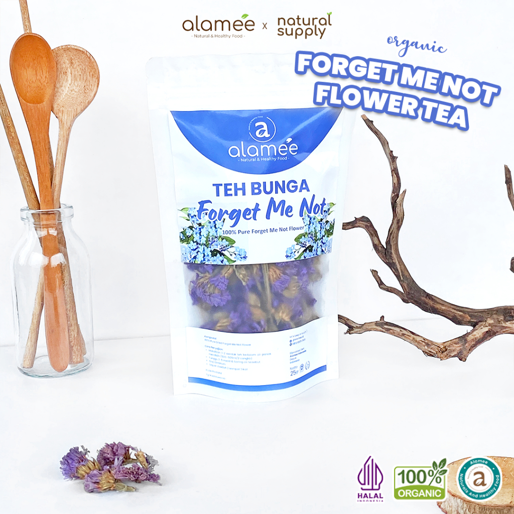

Teh Bunga Forget Me Not Flower Tea Organik Kering Dried Alami Teh Herbal Asli 25 Gr