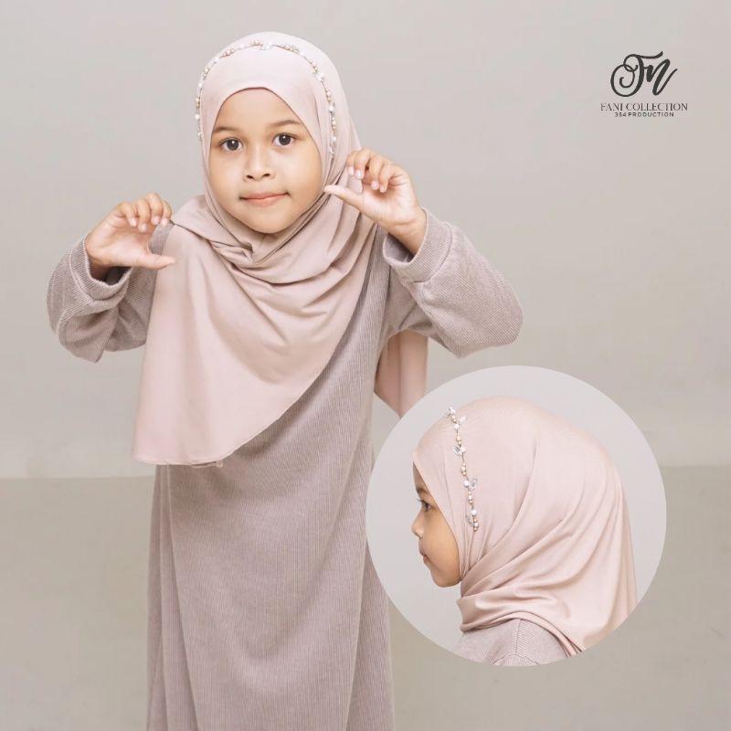 Pashmina Instan Anak Payet/Pashmina Anak Payet/Hijab Pesta Anak/Pashmina Oval Anak/Hijab Anak Mewah