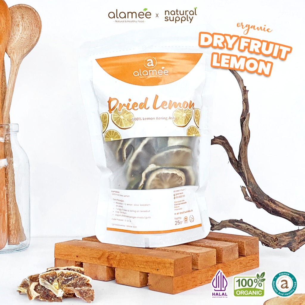 

ALAMEE Lemon Kering Dried Slice Tea Teh Herbal Iris Organik Minuman Herbal Organic 25gr