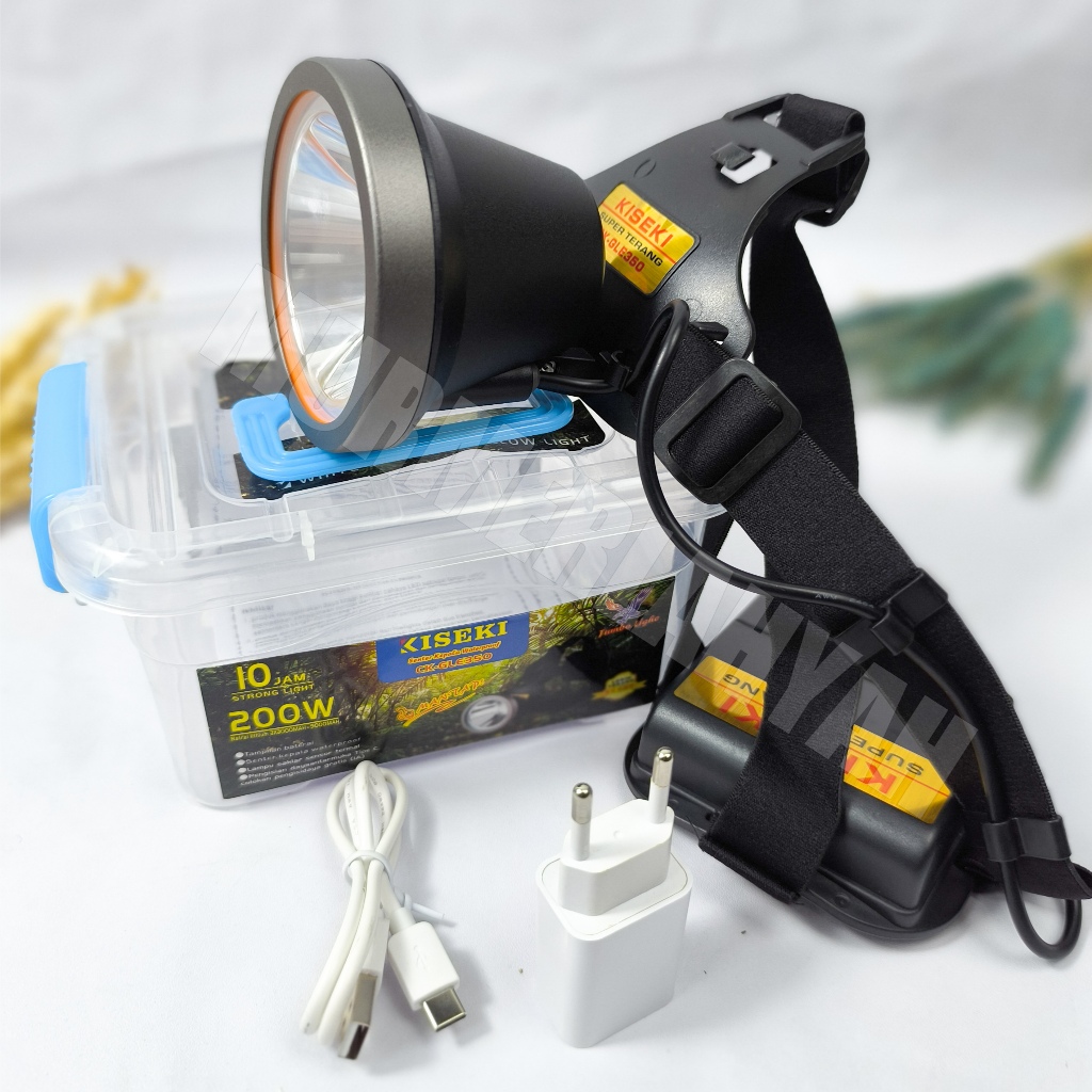 SENTER KEPALA KISEKI CK-GLE350 / HEADLAMP DIVING 150 WATT 9000Mah STRONG TAHAN HINGGA 10 JAM