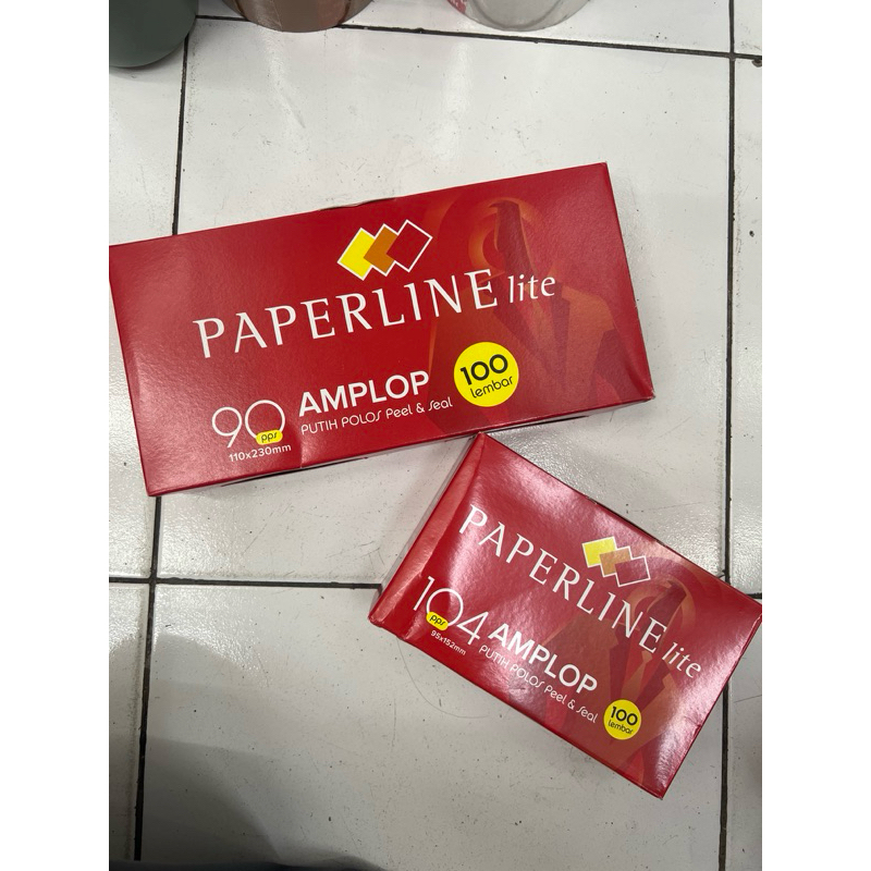 

Amplop Putih Paperline Lite 104 PPS Uk. 95 x 152 mm dan 90 PPS Uk. 110 x 230mm Pakai Lem