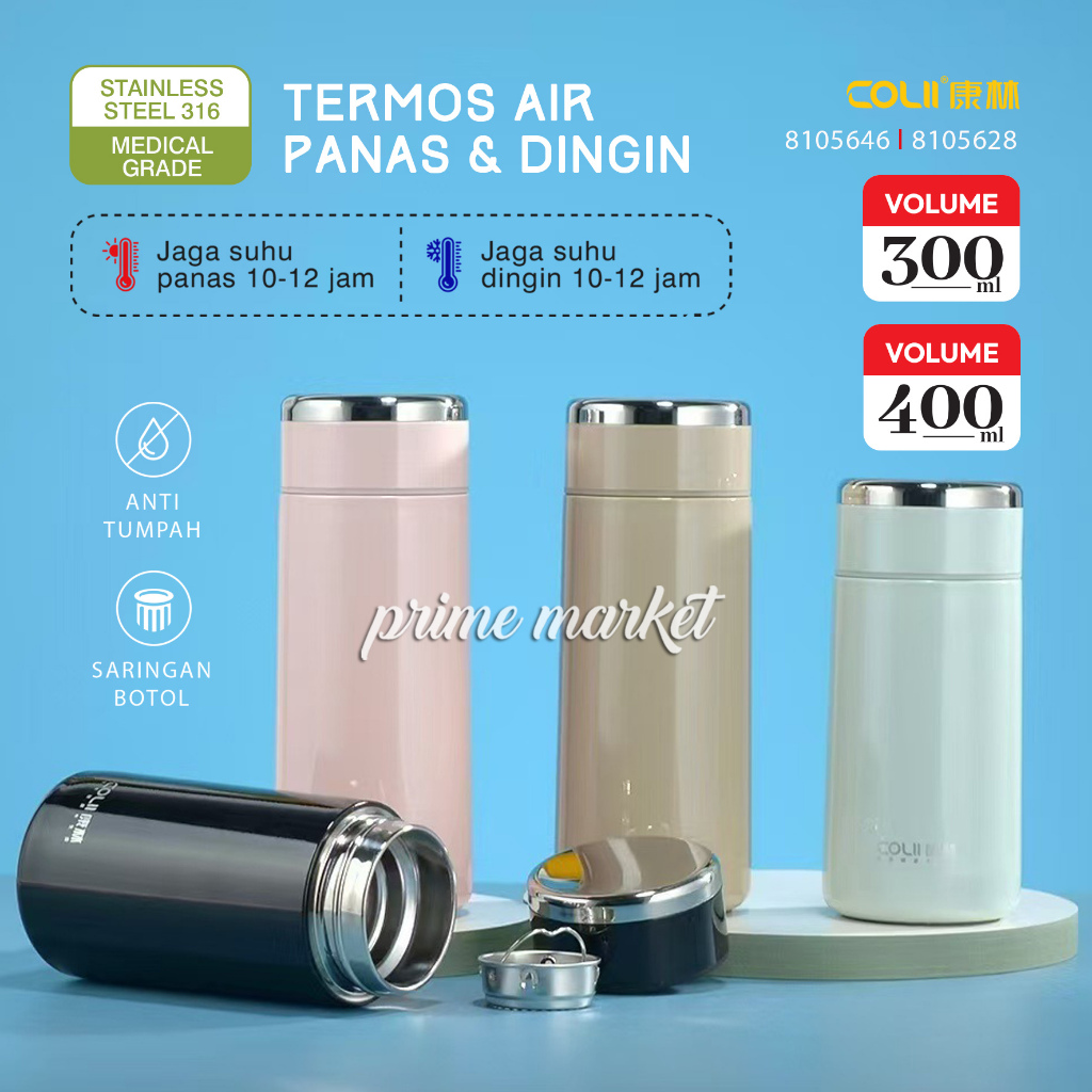 Termos Air Panas Termos Mini 300ml 400ml Thermos Air Panas Tremos Air Panas Dingin (8105628 8105646)