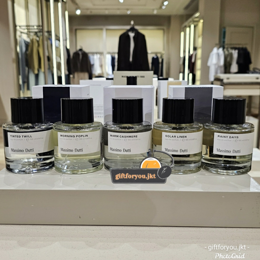 Massimo Dutti Parfum Tinted Twill Morning Poplin Warm Cashmere Solar Linen Rainy Days EDP Eau de Par