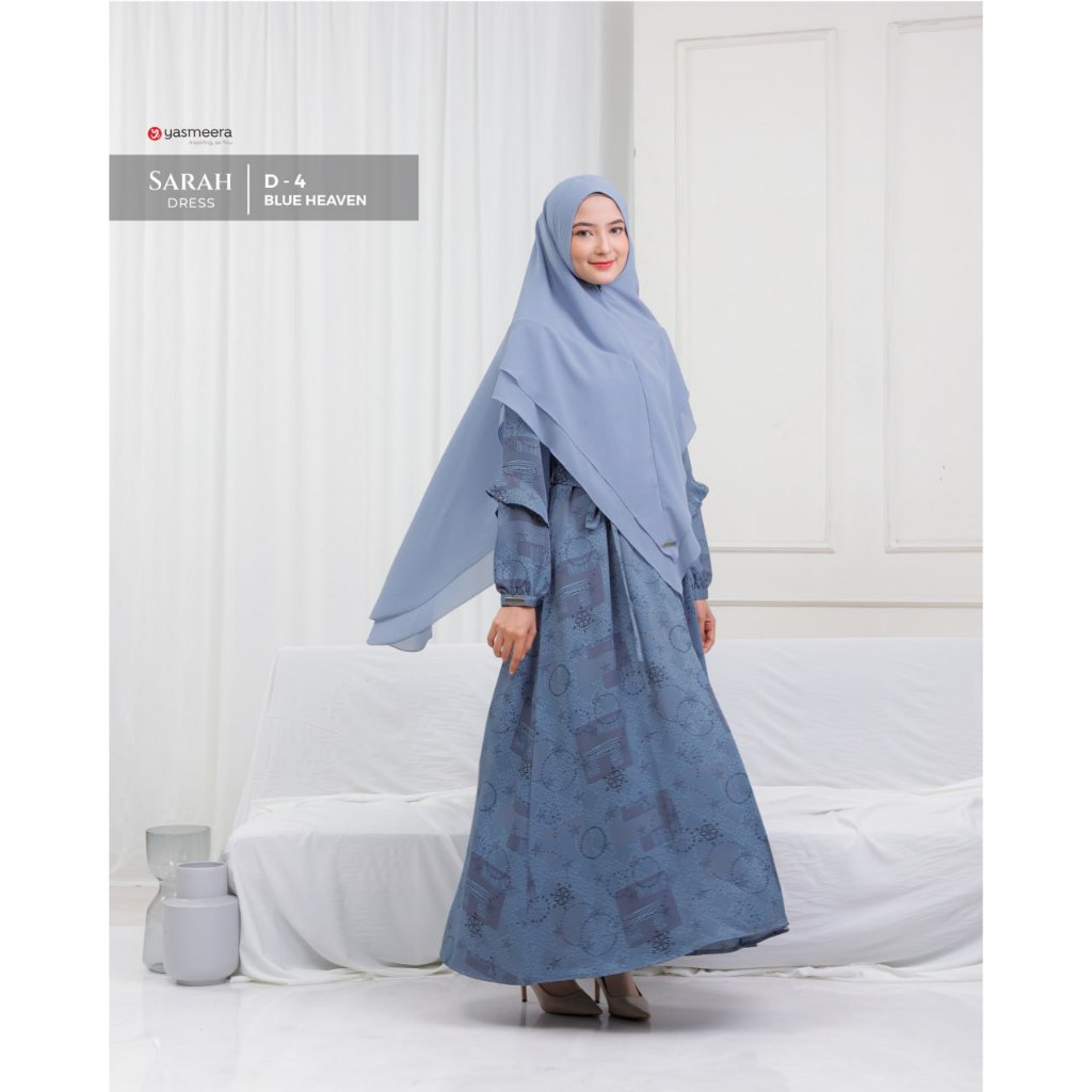 YASMEERA SARAH DRESS SARIMBIT 2023 TERBARU // BLUE HEAVEN