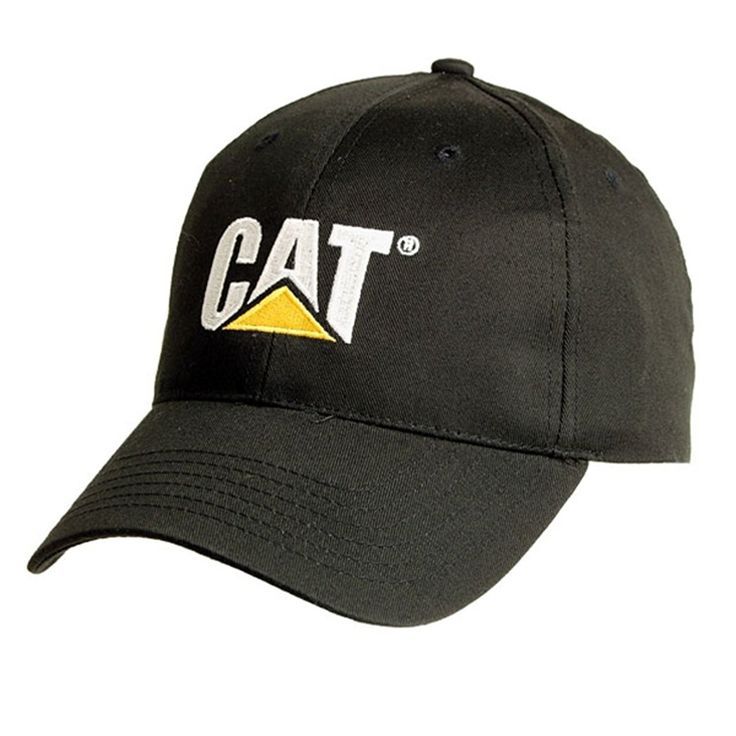 Topi Caterpillar Black Cap with 2 Tone Logo