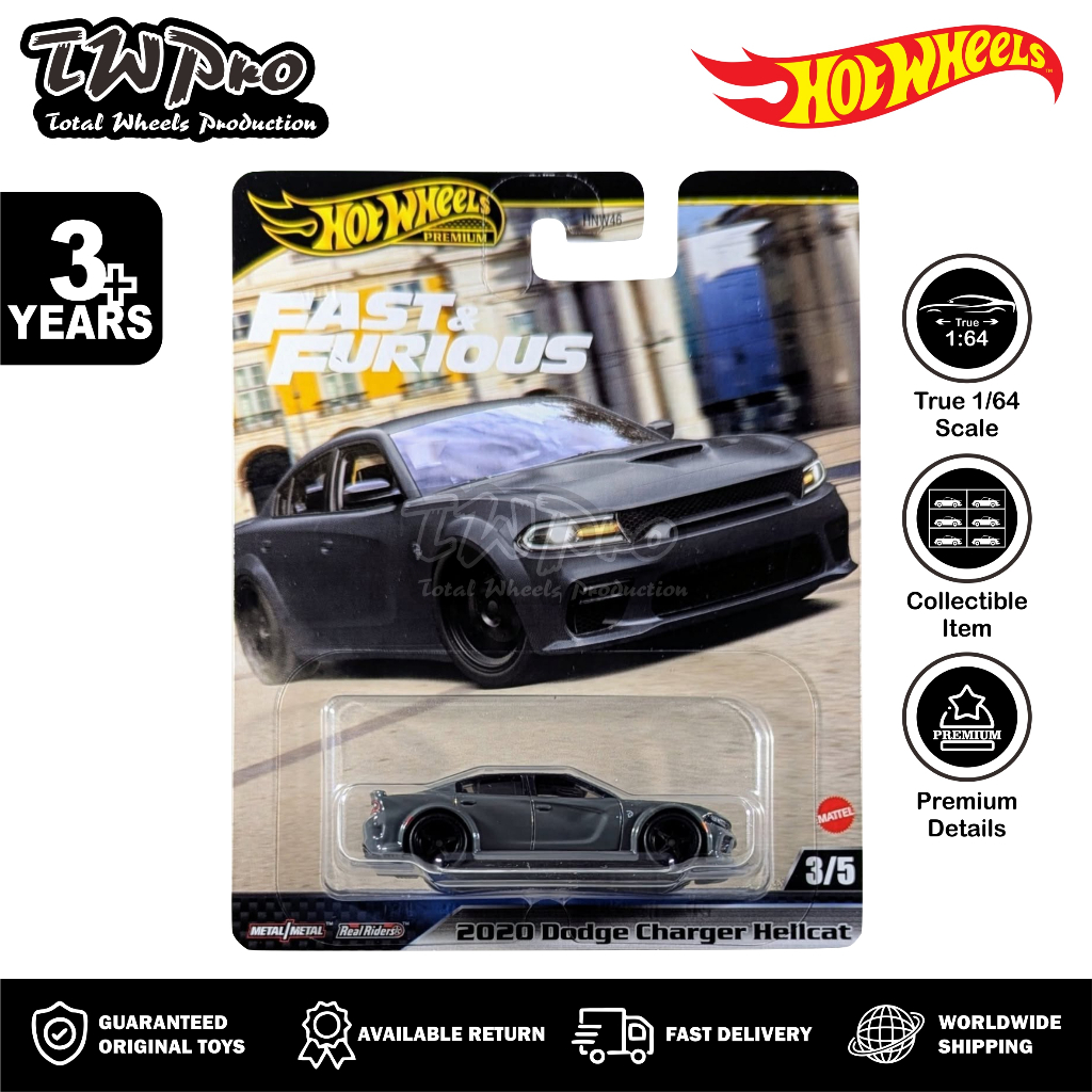 2025 Hot Wheels Fast & Furious 2020 Dodge Charger Hellcat - 3/5