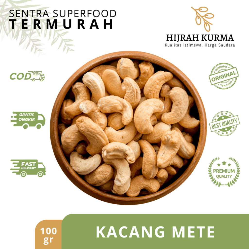 

Kacang Mete Panggang 100 gr | Original Premium Cashew | Roasted Cashew 100gr